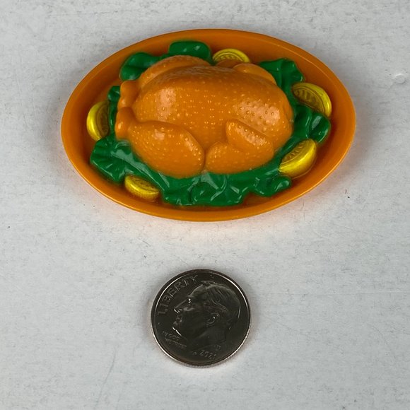 Barbie Brown Oval Platter Dish Turkey With Trimmings Kids Accessory Toy - Picture 7 of 7
